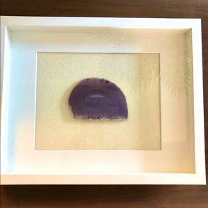 🆕 Gold-leafed agate slice white frame